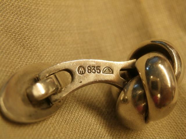 German? Silver cufflinks marked 835 - maker's mark?  Antiques Board