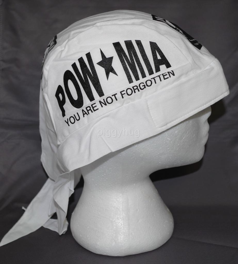 skull cap hat do du doo rag POW*MIA you are not forgotten sweat band USA +colors - Bild 5 von 7