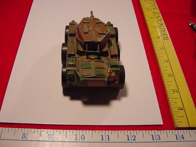 ANTIQUE GERMAN ARNOLD ARMORED CAR TANK MACHINE GUN SOLDIER WIND