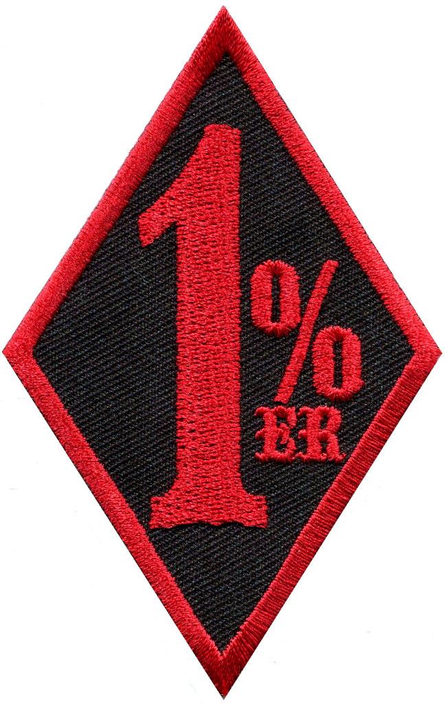 One Percenter 1er biker outlaw applique ironon patch your choice of 8
