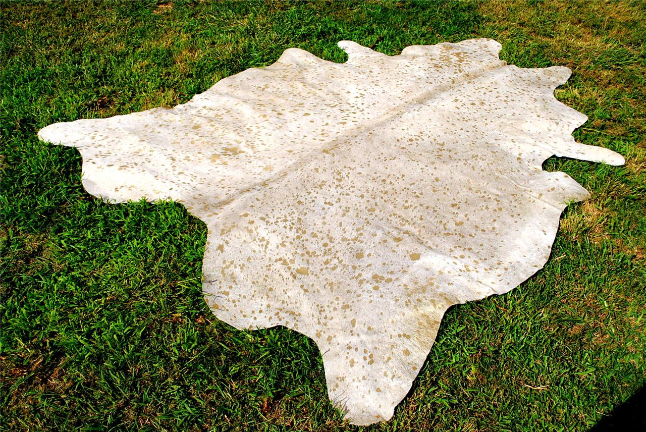 New Cowhide Acid Wash Gold Cream cow hide rug skin ac9188