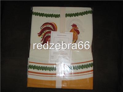 Williamssanoma on Williams Sonoma Tuscan Rooster Tablecloth 70 Round Rd Ivory New   Ebay