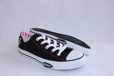 Converse Shoes Kids on Converse Dr Seuss Ox Kids Black Red Canvas Shoe Tennis Sneaker Size 2