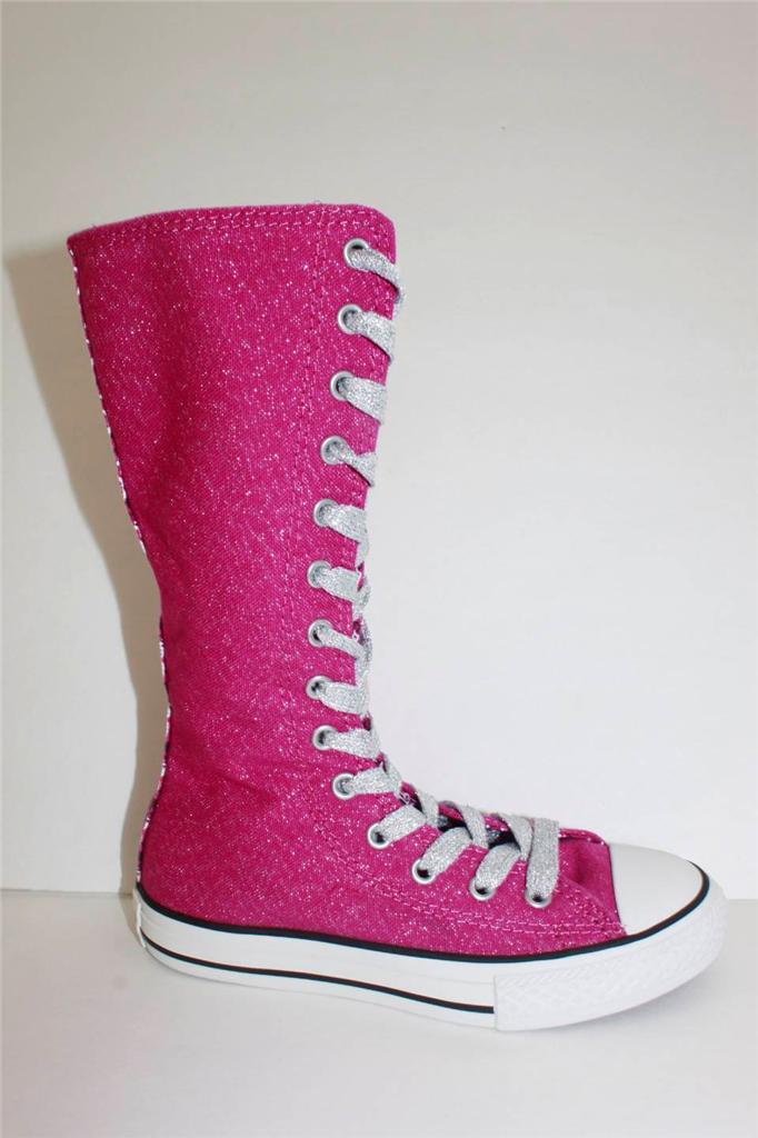 pink high top boots