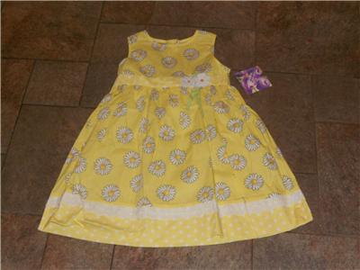 White  Dress on Blueberi Yellow Dress Sundress White Daisies 4 5 6 6x   Ebay