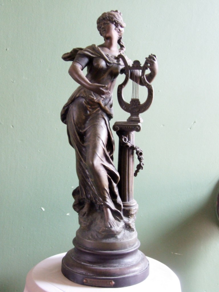 Antique French Aug Moreau "HARMONIE" Spelter Statue eBay