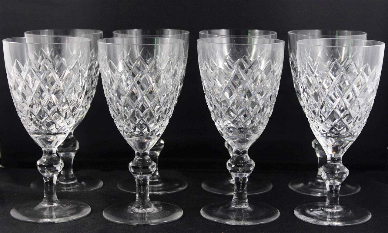 Elegant Bohemia Deep Cut Crystal Wine Glasses (8) eBay