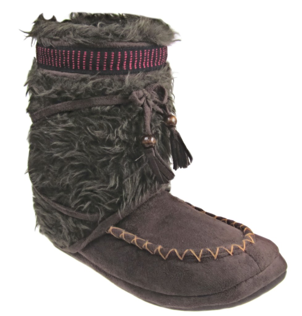 ladies suede slipper boots