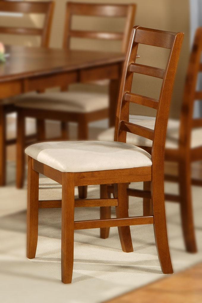 SET OF 2 VERY STURDY KITCHEN DINING CHAIR w/ PLAIN WOOD SEAT IN SADDLE