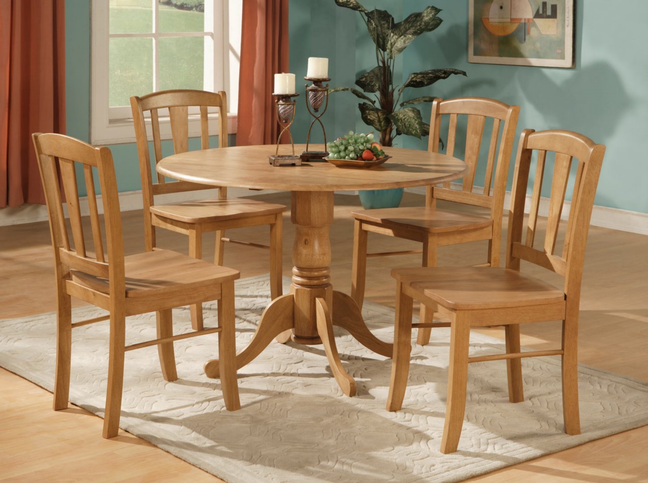 oak wood kitchen table and chairs Round Kitchen Table and Chairs Sets | 1280 x 953