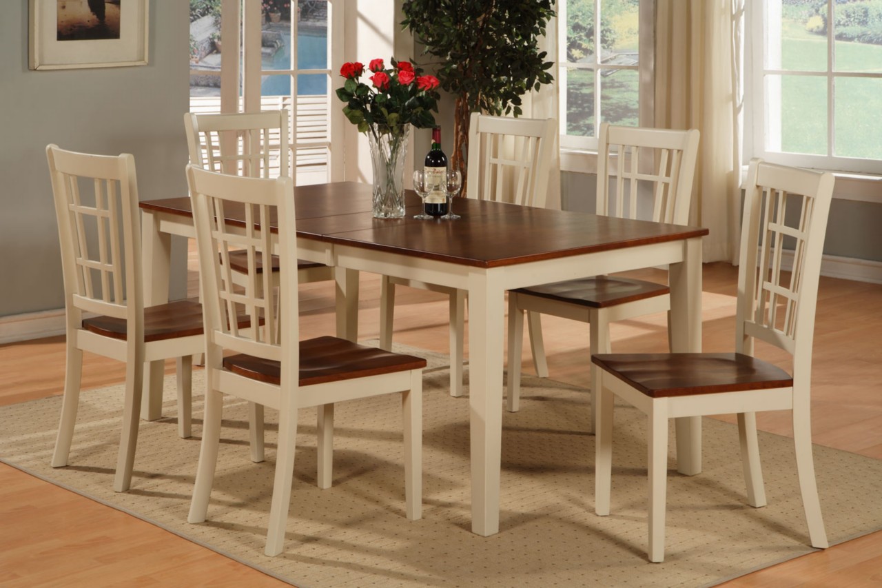 RECTANGULAR DINETTE KITCHEN DINING SET TABLE 6 CHAIRS  eBay