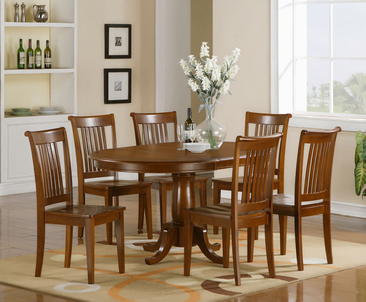 Round Glass Dining Table With 6 Chairs - Glass Dining Table And 6