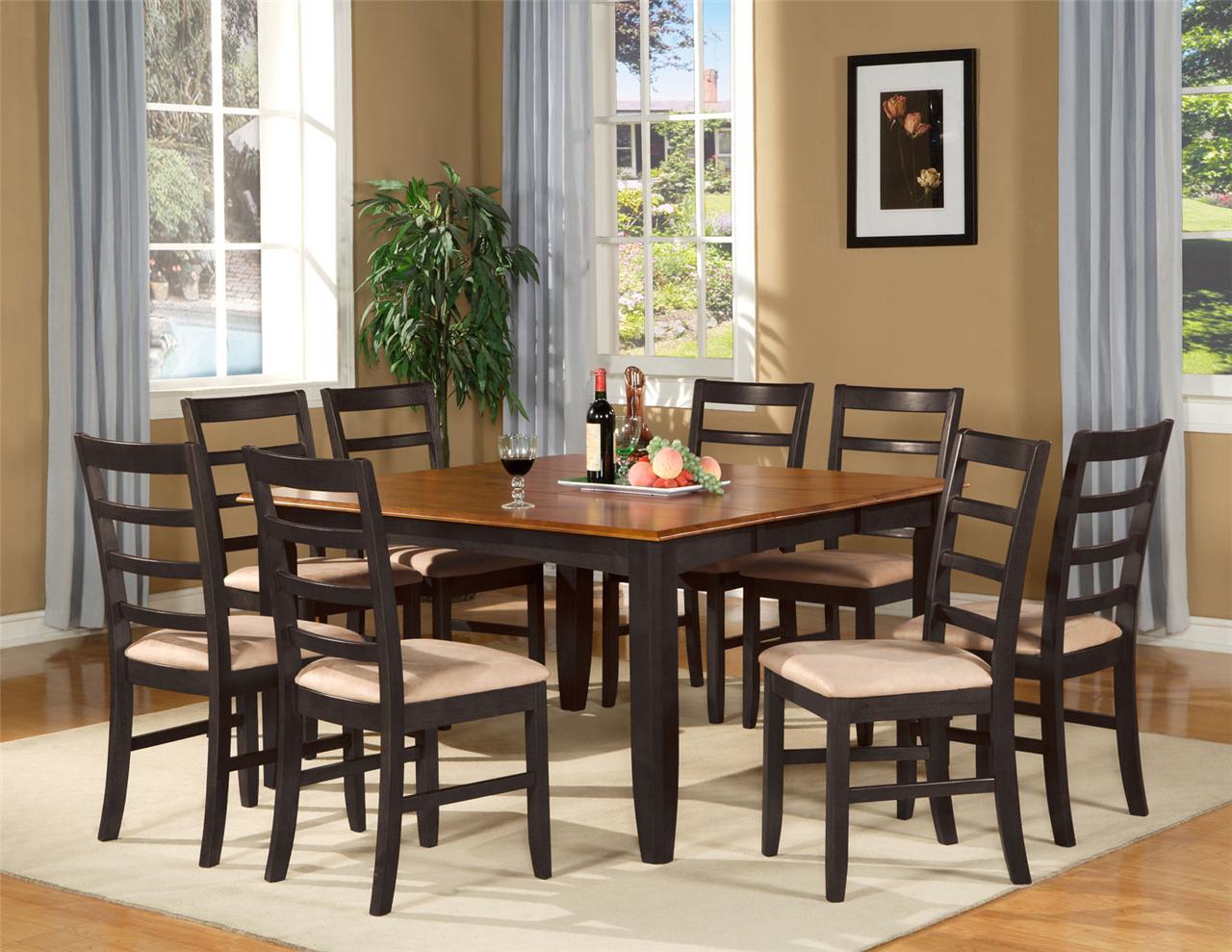 Details about 7 PC SQUARE DINETTE KITCHEN DINING TABLE SET 6 CHAIRS