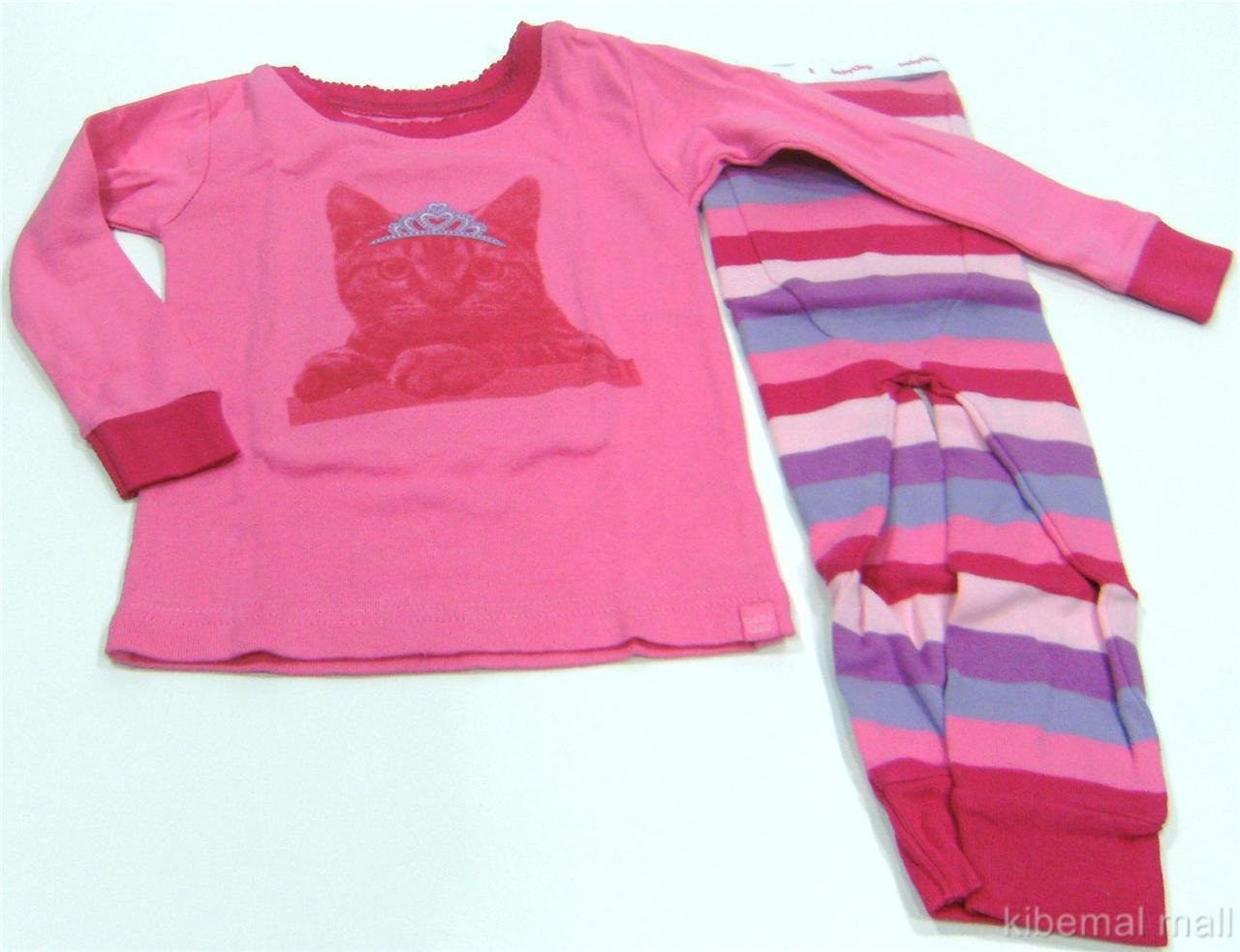 NWTBaby GAP Girl's PajamasLong Sleeve Top+Pants PJsAnimal 612 1824