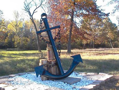 Huge Nautical Black Metal Anchor Wall Garden Decor 6' | eBay