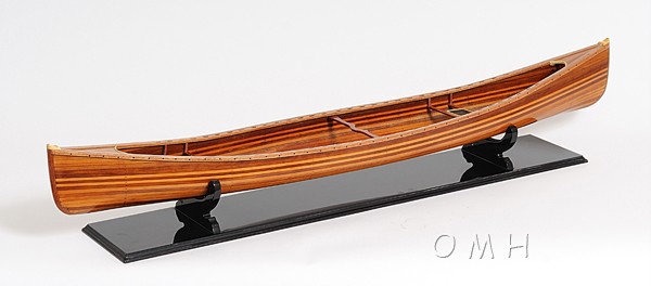 Details about Canadian Cedar Strip Canoe Wood Boat Display Model 44"