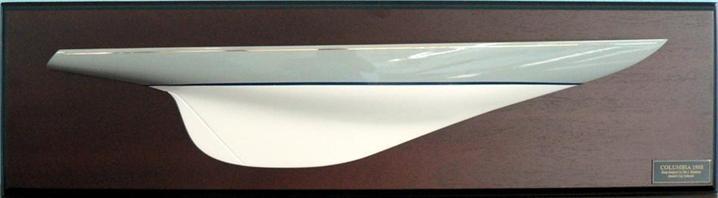 Half Hull America's Cup Columbia 1958 Sailboat Model