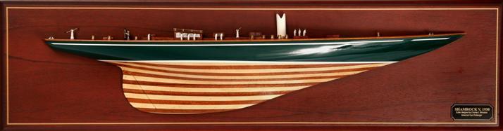 America's Cup Shamrock V 1930 J Class Yacht Half Model