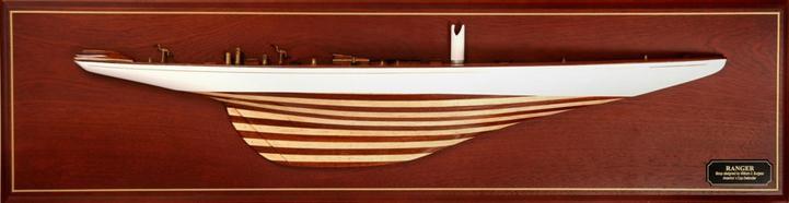 America's Cup Ranger 1937 J Class Yacht Half Model