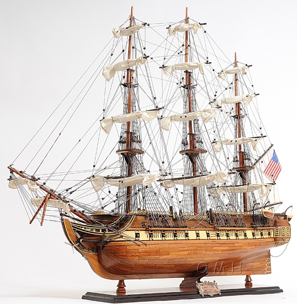 Exclusive Edition USS Constitution Old Ironside Warship 38"Wood Tall