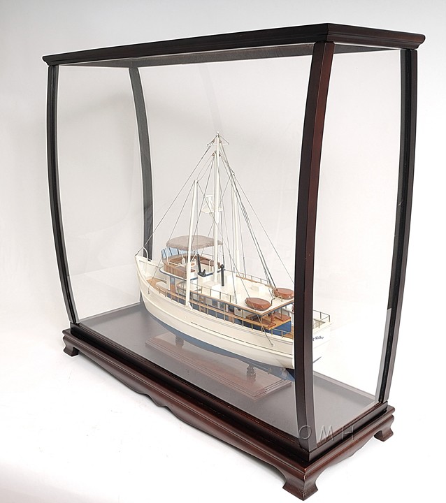 Tall Ship Boat Yacht Sailboat Model Display Case Wood Medium Size 34 ...