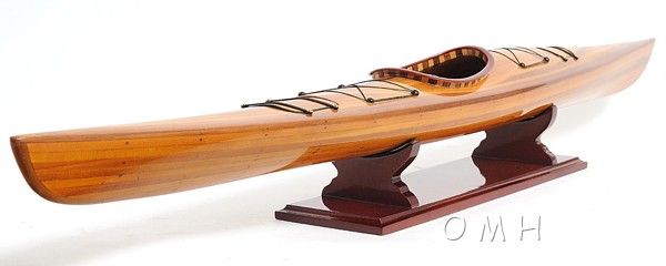 Cedar Strip Built Kayak Wooden Model  Boat