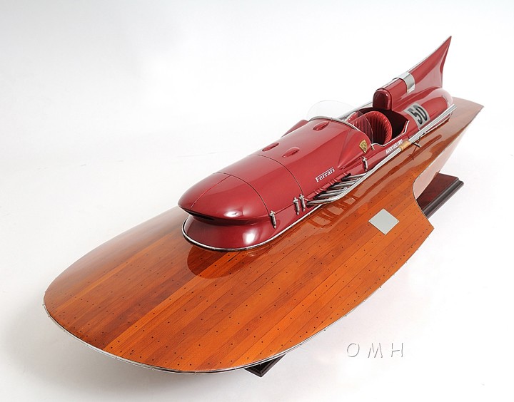 NEW RC Ferrari Hydroplane Wooden Vintage Boat Model 34" | eBay