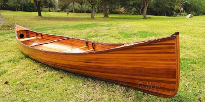 Details about NEW CEDAR STRIP GRANDE CANOE WOODEN BOAT 16' FOR SALE
