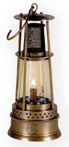 Miner's Coal Mining Oil Lamp Lantern Brass Light