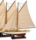 Nautical Small Pond Yacht Wood Model Sailboats Set
