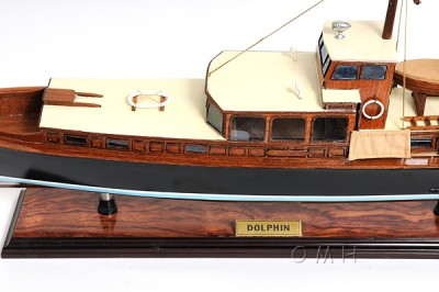 Dolphin Canada Motor Yacht Wooden Model Power  Boat