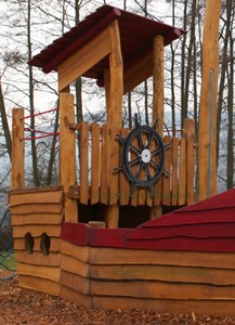 Nautical Pirate Ship's Steering Wheel Wooden 36 Boat