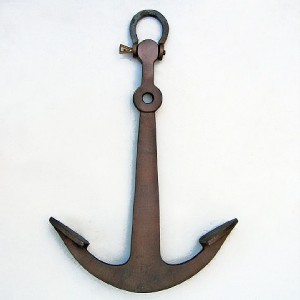 Nautical Aluminum Ship Stockless Anchor Wall Decor