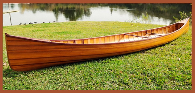Strip Built Canoe Wooden Boat 16' with Ribs Woodenboat USA New | eBay