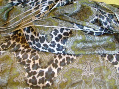 High  Fashion Fabrics on Couture Ratti Pure Silk Leopard Print Italy Fashion Fabric Bty   Ebay