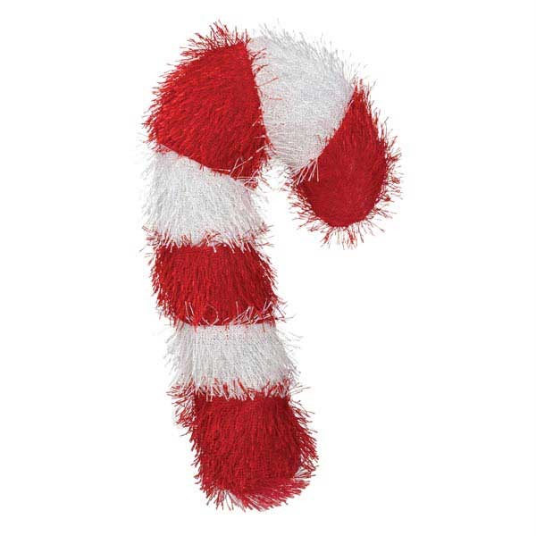 plush candy cane dog toy