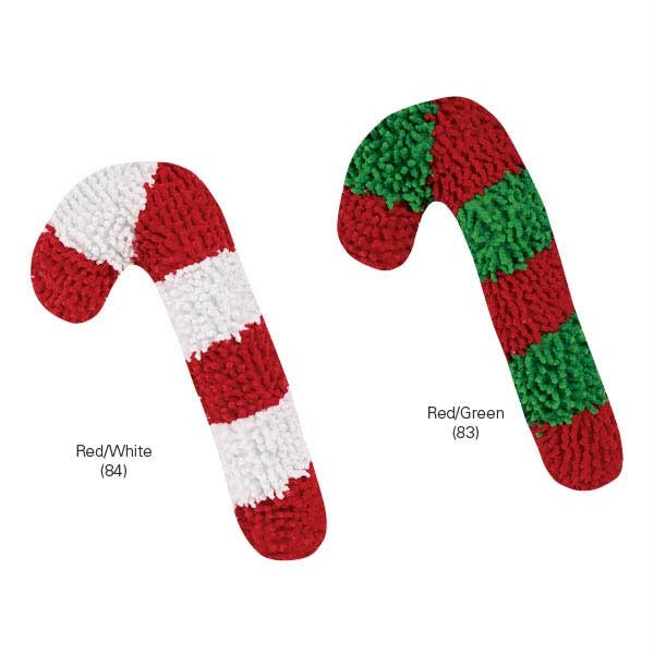 plush candy cane dog toy