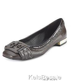 New/Box 6 TORY BURCH Rita FLAT Driver SHOE Loafer BLACK