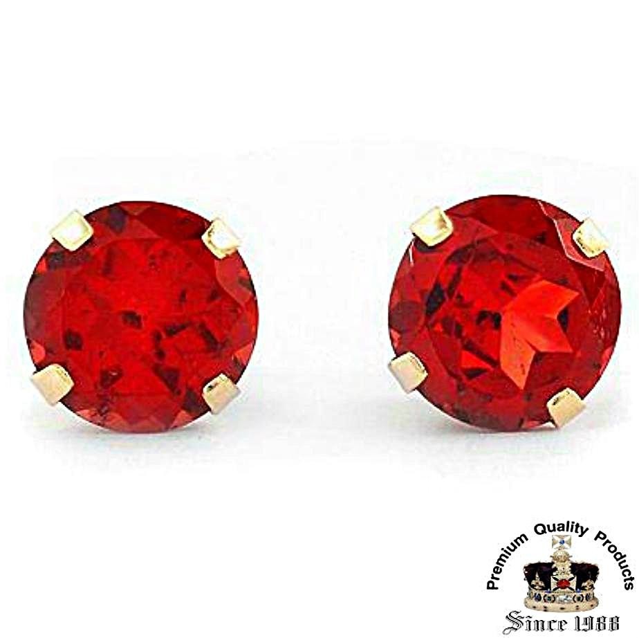 Charming STUD Earrings 14kGold w/2.00ctw Genuine Garnet