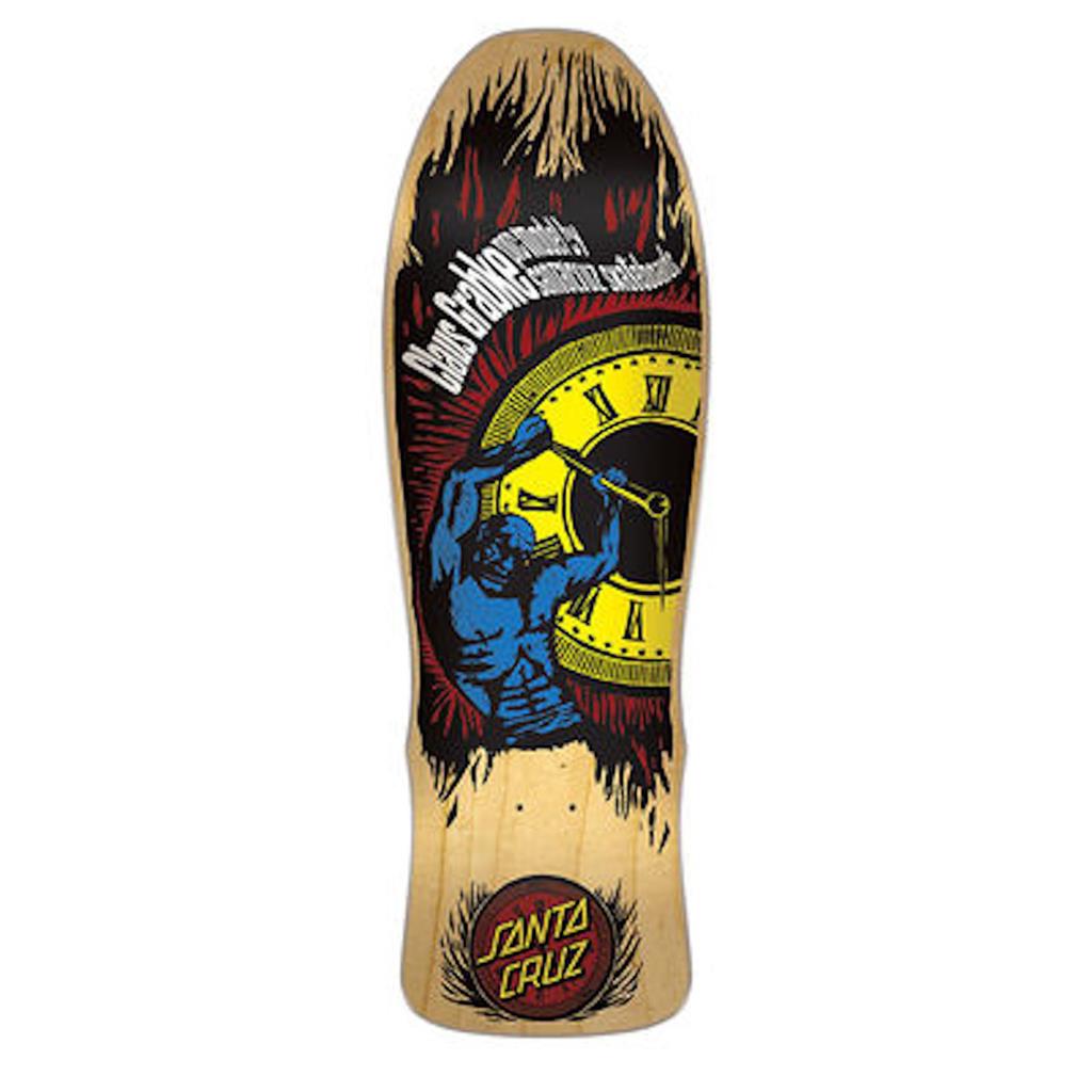 SANTA CRUZ HOLDING BACK TIME (NATURAL) OLD SCHOOL SKATEBOARD DECK REISSUE