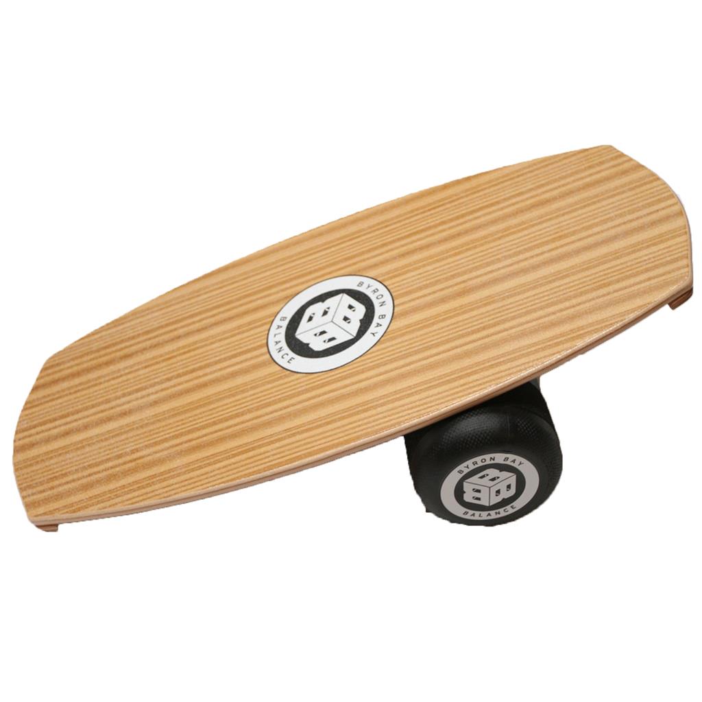 BYRON BAY BALANCE BOARD TRAINER + ROLLER PACKAGE WAKEBOARD TEAK