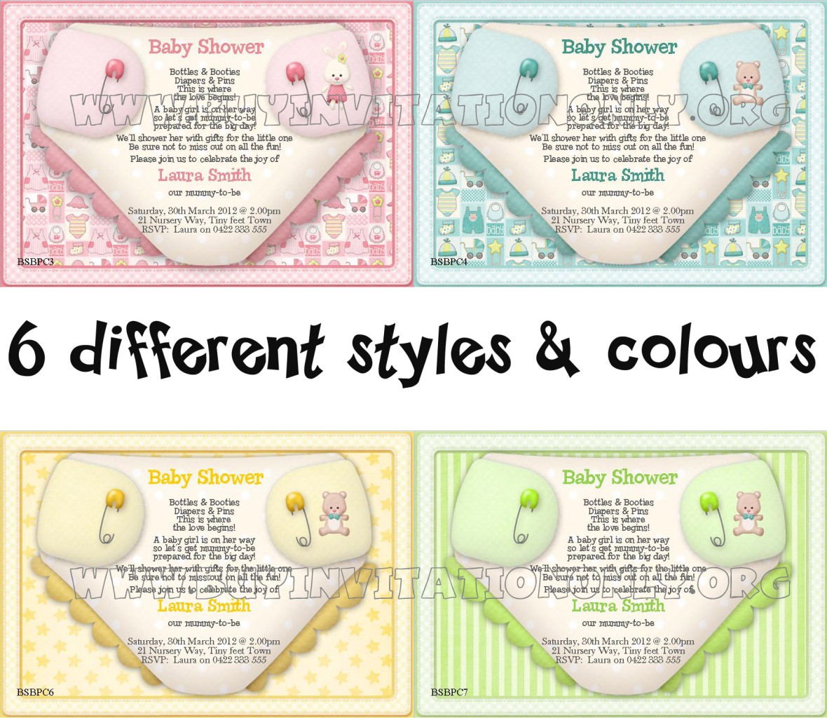 Baby-Shower-Diaper-Nappy-Invites-Invitations-6-different-Styles ...