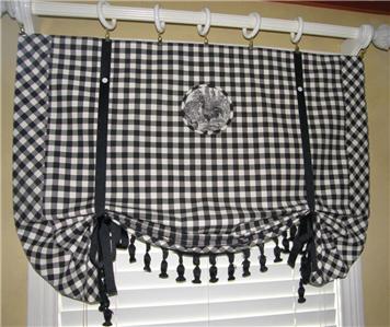 French Country Provence Tie Up Rooster Black Check Balloon