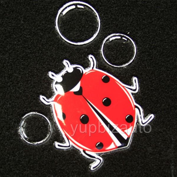 Pieces Universal Size Car Floor Mats Set With Vinyal Ladybug Logo
