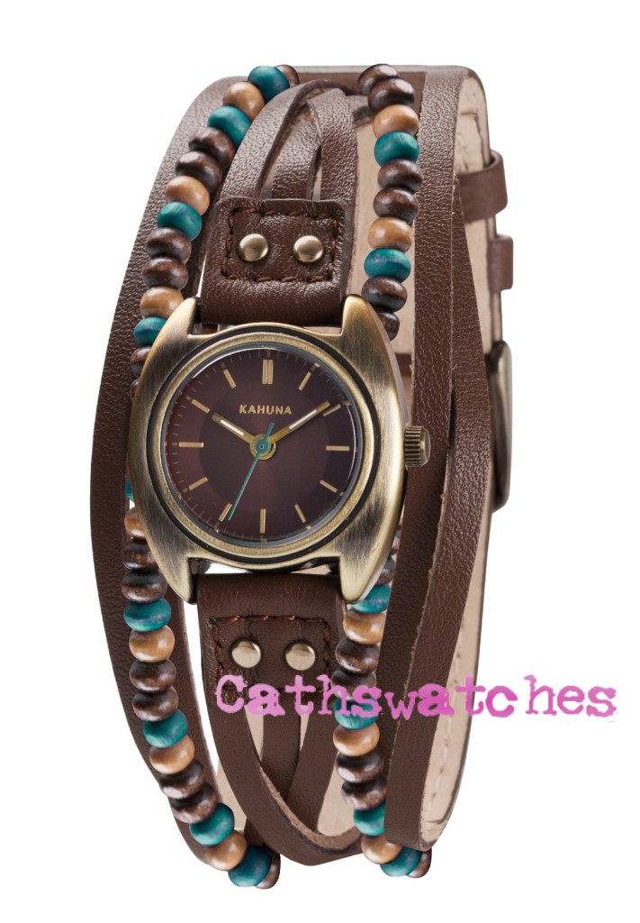 Ladies Kahuna Leather Multi Thong Strap Watch Four Colour Choices eBay