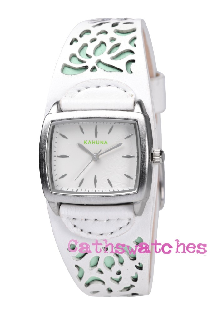 Kahuna Ladies Leather Cut Out Cuff Strap Watch Colour Choices eBay