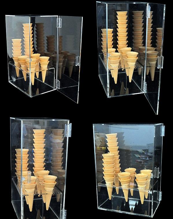 ICE CREAM CONE ACRYLIC DISPLAY HOLDS UP TO 60 CONES 100