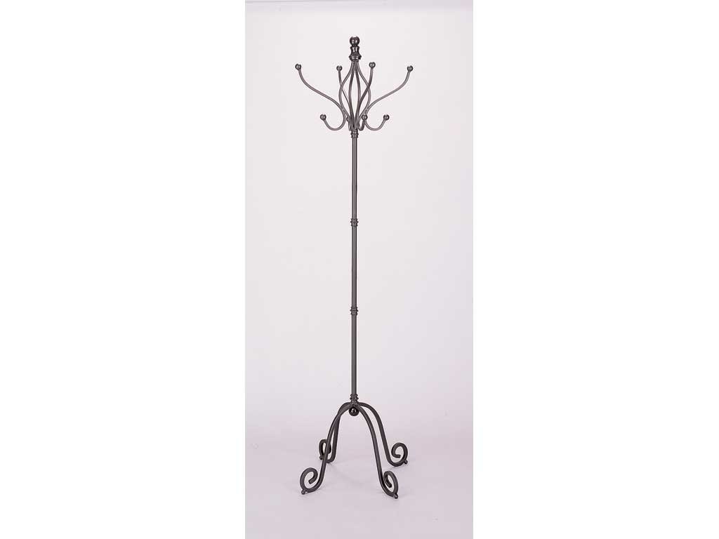 Coat Rack Hall Tree Stand Wrought Iron Black Arm Metal eBay