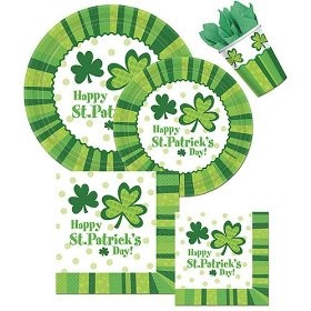 St. Patrick's Day Decorations Lucky Wishes Tableware Kit for 8