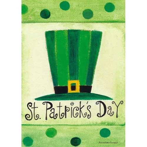 Happy St. Patrick's Day Green Garden Flag Banner